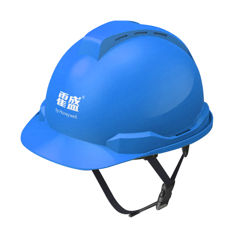 Honeywell霍尼韋爾Y99BNP107S Y99S系列ABS不帶通風孔四鍵快插下頦帶藍色安全帽