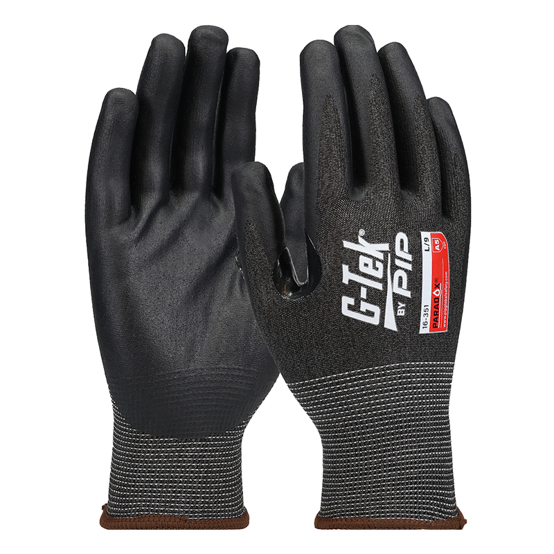 PIP 16-351 E級21針PolyKor丁腈發泡防切割手套