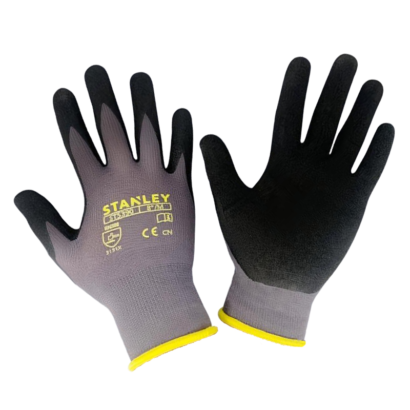STANLEY史丹利ST5390灰色乳膠發泡浸掌耐磨防滑勞保手套