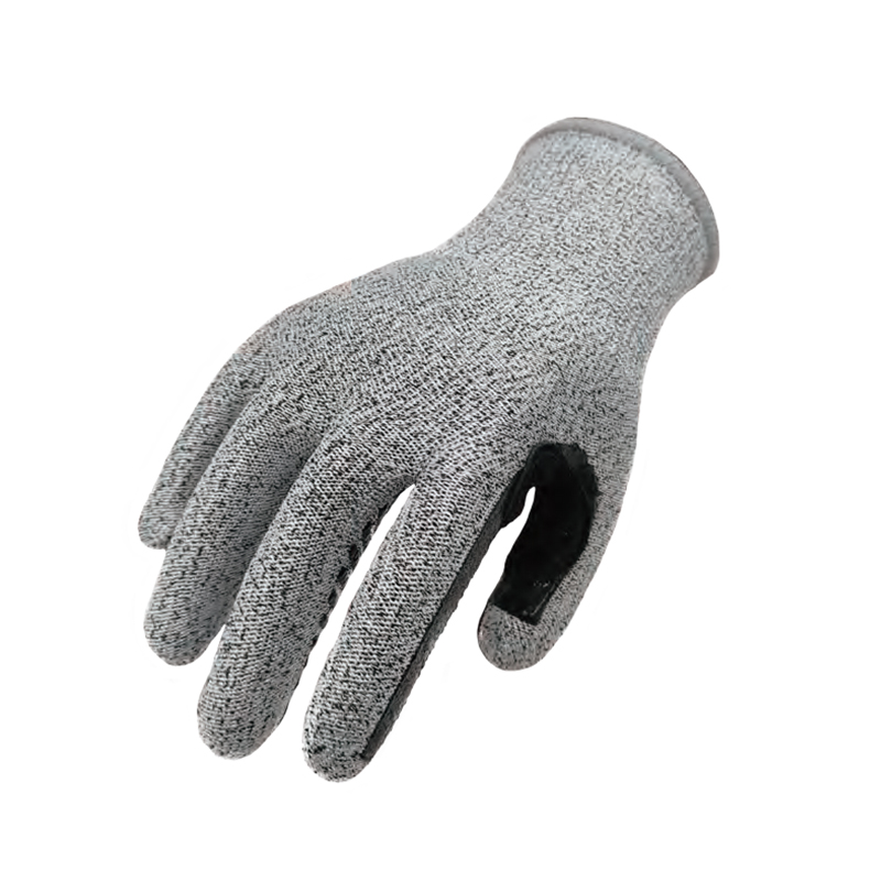 思衛爾6300麻灰色13針硅膠條涂掌HPPE玻璃纖維防割手套