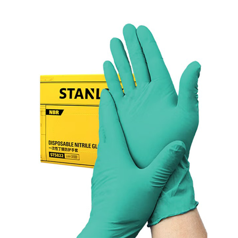 STANLEY史丹利ST5822綠色食品級(jí)一次性丁腈防化手套