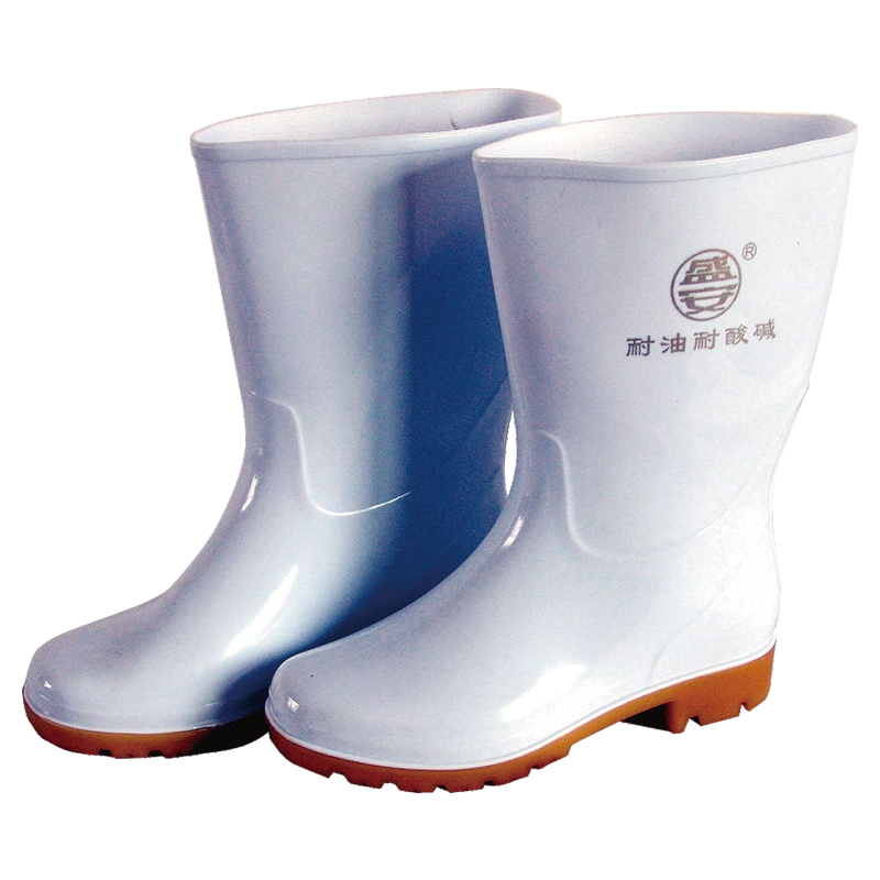 盛安白色中筒食品靴