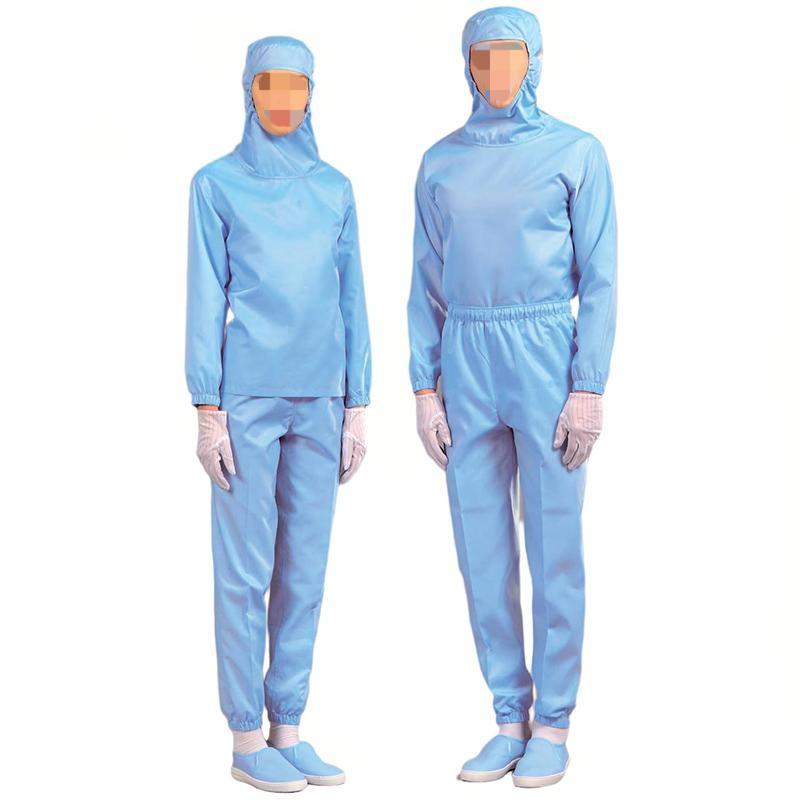 嘉柏利通F-1112藍色套頭式分體潔凈服