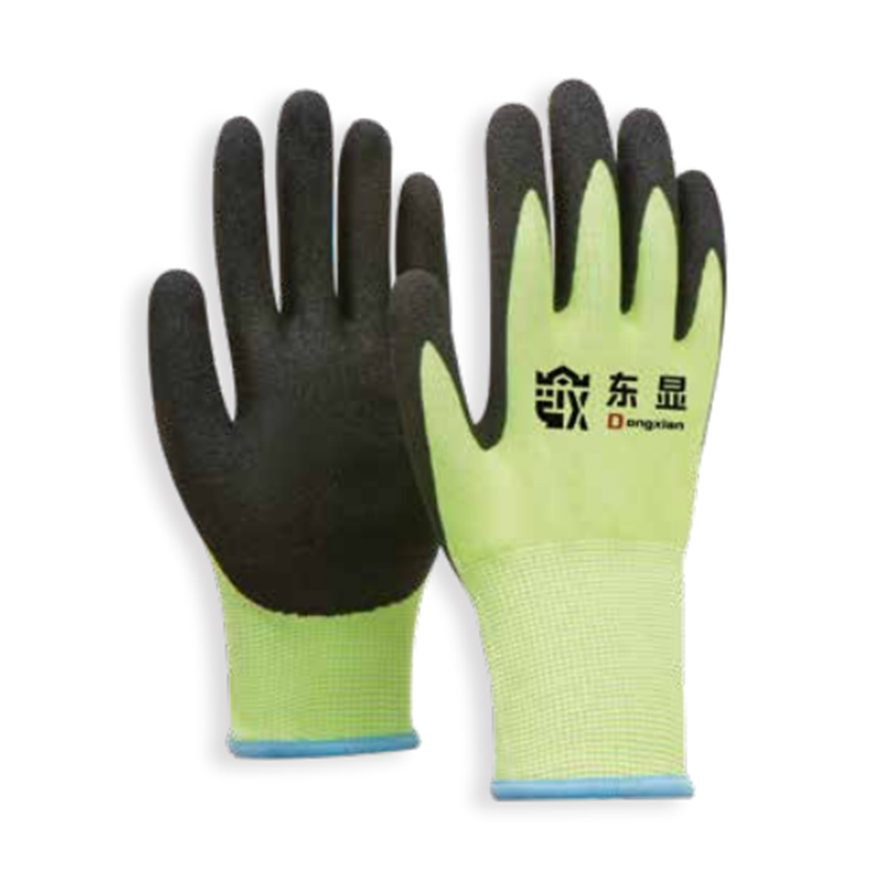 東顯18-1-014 18針HPPE丁腈涂層防割手套