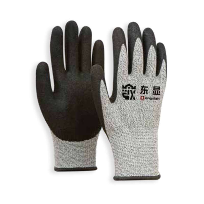 東顯13-1-001 13針HPPE丁腈涂層防割手套