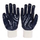 星宇N608羅口絨布丁腈半浸勞保手套