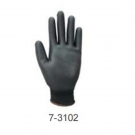 雷克蘭7-3102黑色PU涂層勞保手套