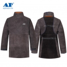 友盟AP-8002炭咖色皮護胸帶領長袖圍裙