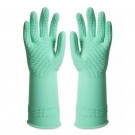 雪蓮1008611家用天然橡膠絨里卷邊袖口大顆粒防滑手套