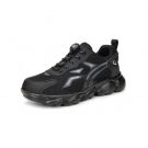 GUYISA古伊薩F021運動系列防砸防刺穿智能旋鈕款黑色安全鞋