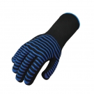 思衛(wèi)爾6100黑色10針芳綸雙面藍(lán)硅膠條紋防燙耐高溫手套