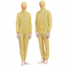 嘉柏利通F-1315黃色拉鏈式分體潔凈服