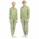 嘉柏利通F-2114綠色立領拉鏈式分體潔凈服