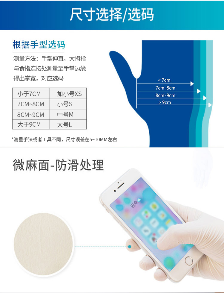 麥迪康1188一次性乳膠檢查手套圖片3