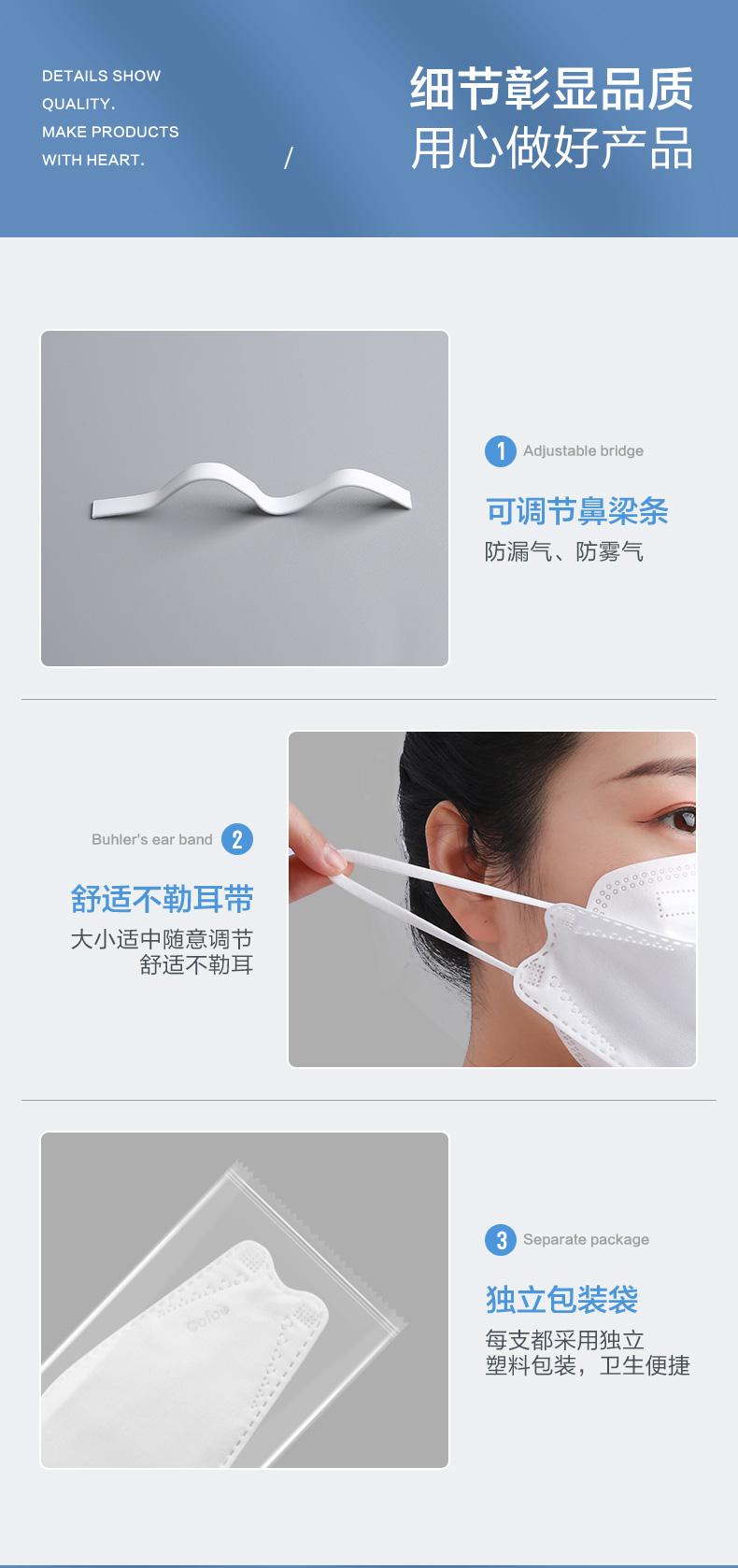 可孚KF-KZ-002魚型一次性kn95防塵口罩圖片7