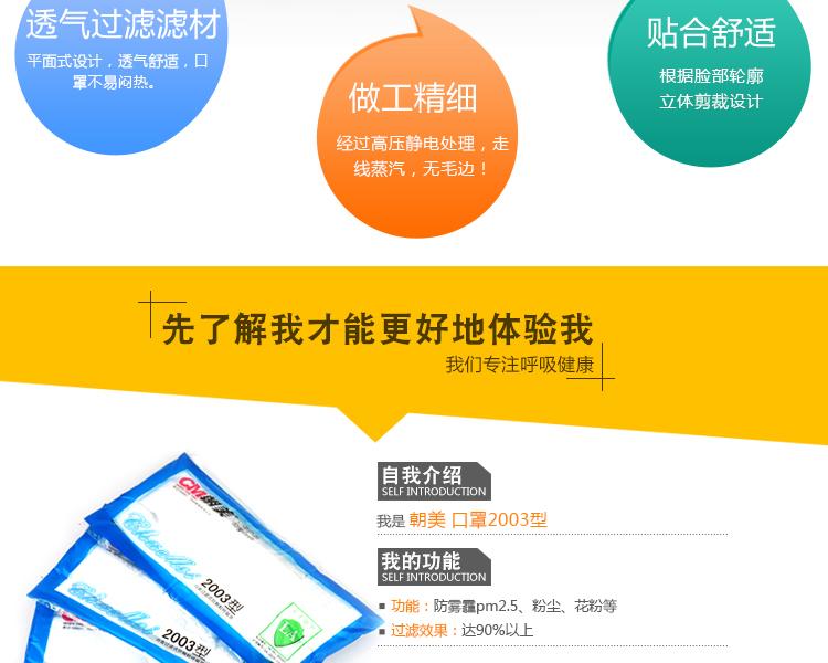朝美2003 KN90防塵口罩圖片2