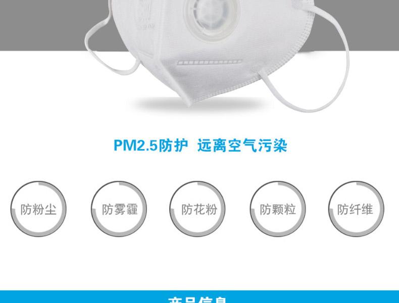 朝美6005-3 KN95帶閥防塵口罩圖片2