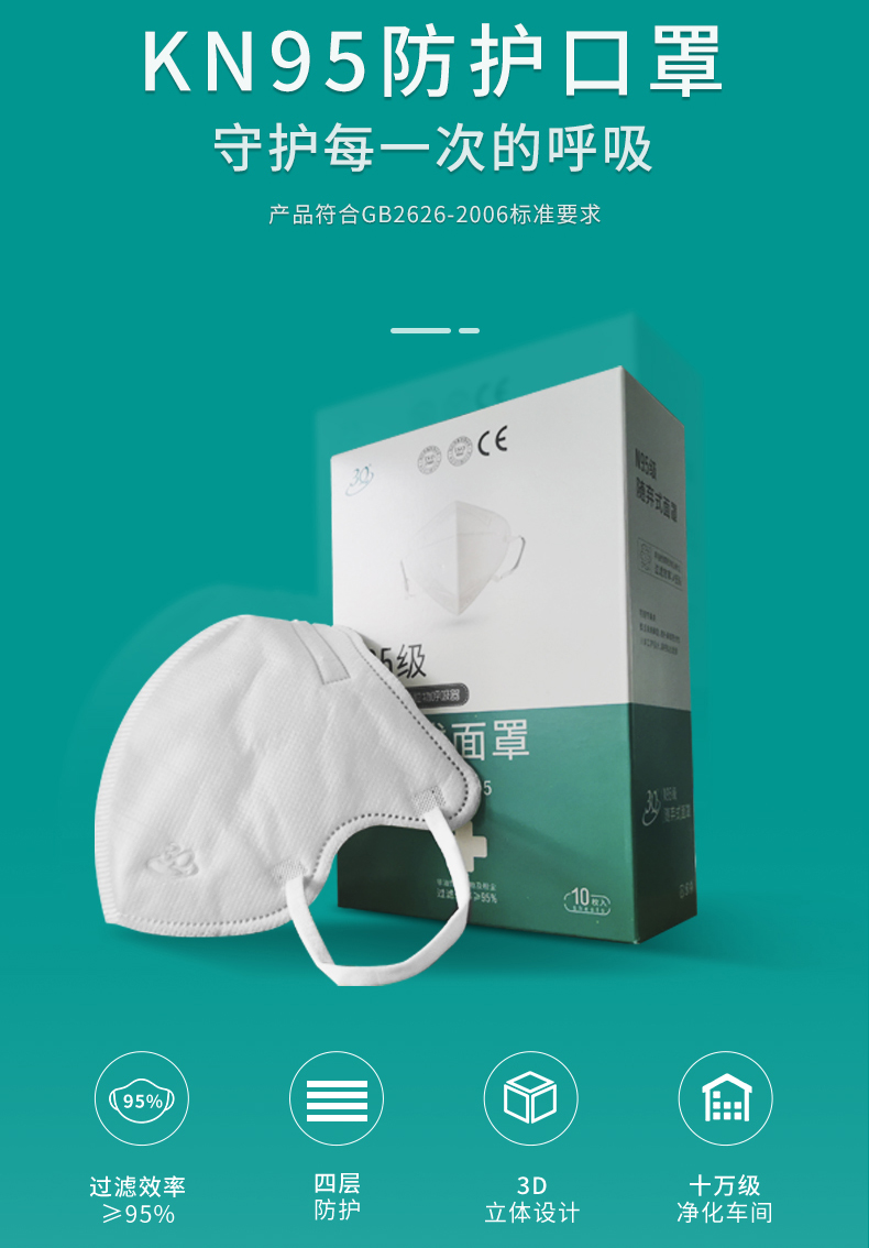 三奇KN95防護口罩圖片2