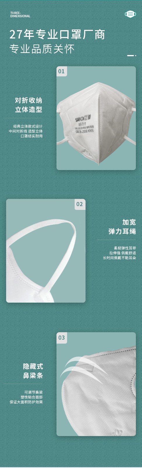 三奇KN95防護口罩圖片5