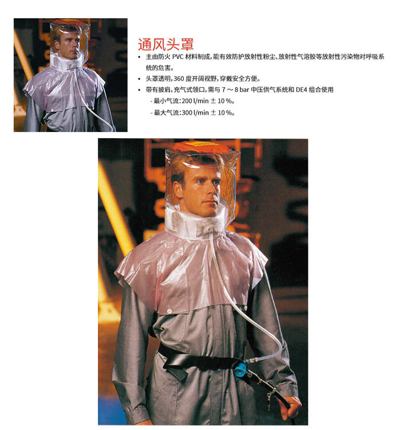 霍尼韋爾8527939防護放射性粉塵核防護類通風頭罩（AQR接頭）圖1
