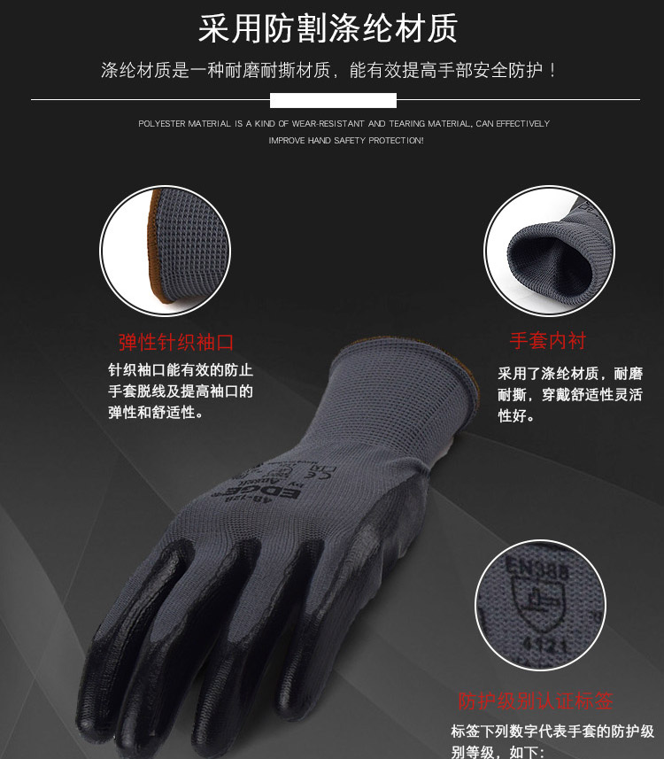 Ansell安思爾48-128EDGE勞保手套圖片3