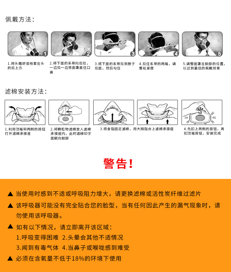 思創(chuàng)ST-1020A硅膠防塵面具圖9