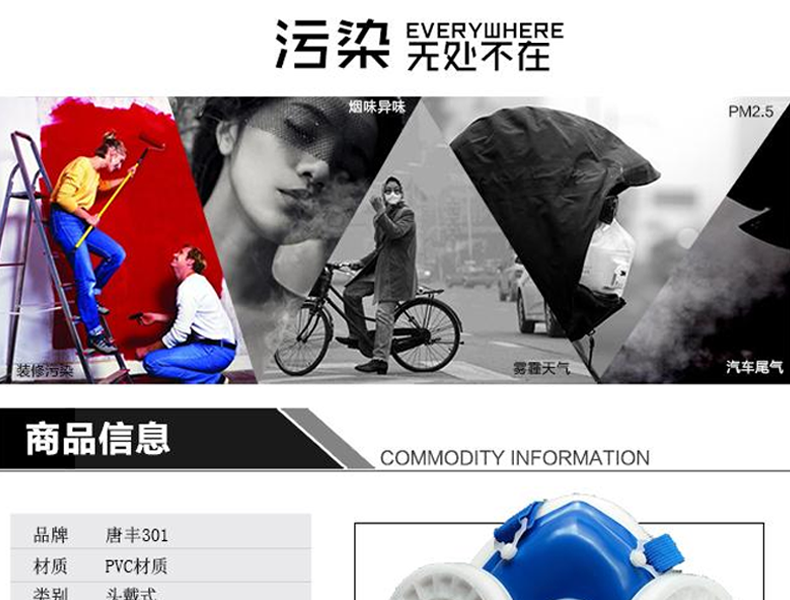 唐豐TF301防塵面具（藍色）圖1