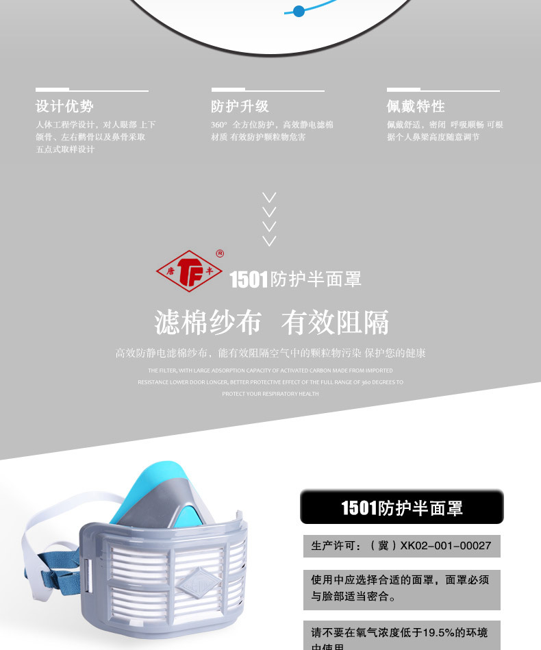 唐豐TF1501防塵面具圖2