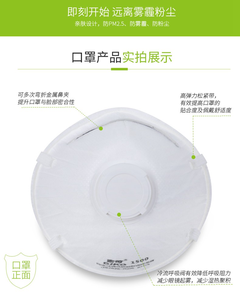吉可1500帶閥防塵口罩圖10
