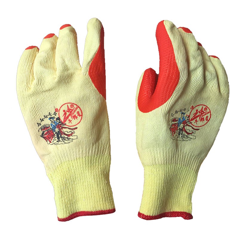 牛郎星NL-198黃紗紅膠膠片勞保手套圖片2