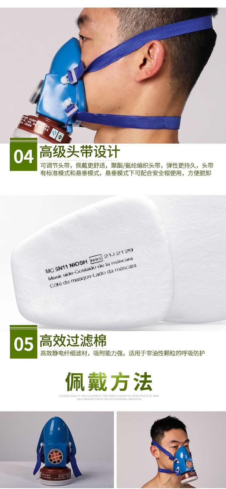 普達FD-401單罐防毒面具4