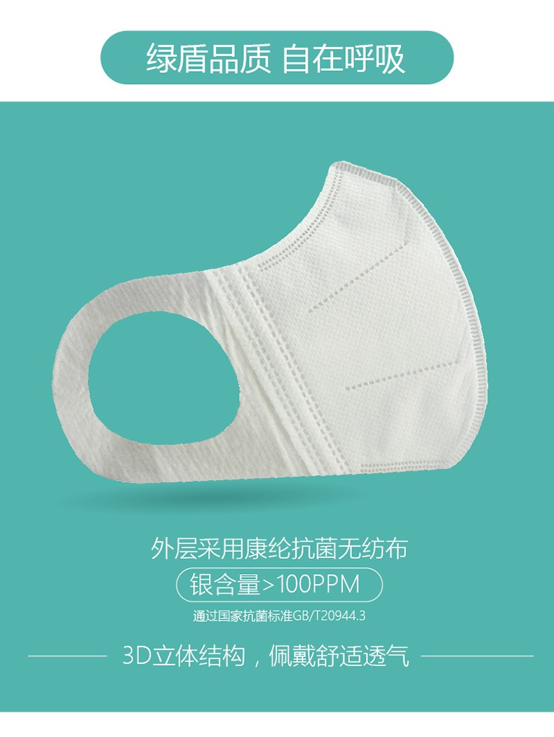 綠盾M90 3D防塵口罩圖4