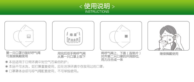 綠盾M95帶呼吸閥KN95防塵口罩圖12