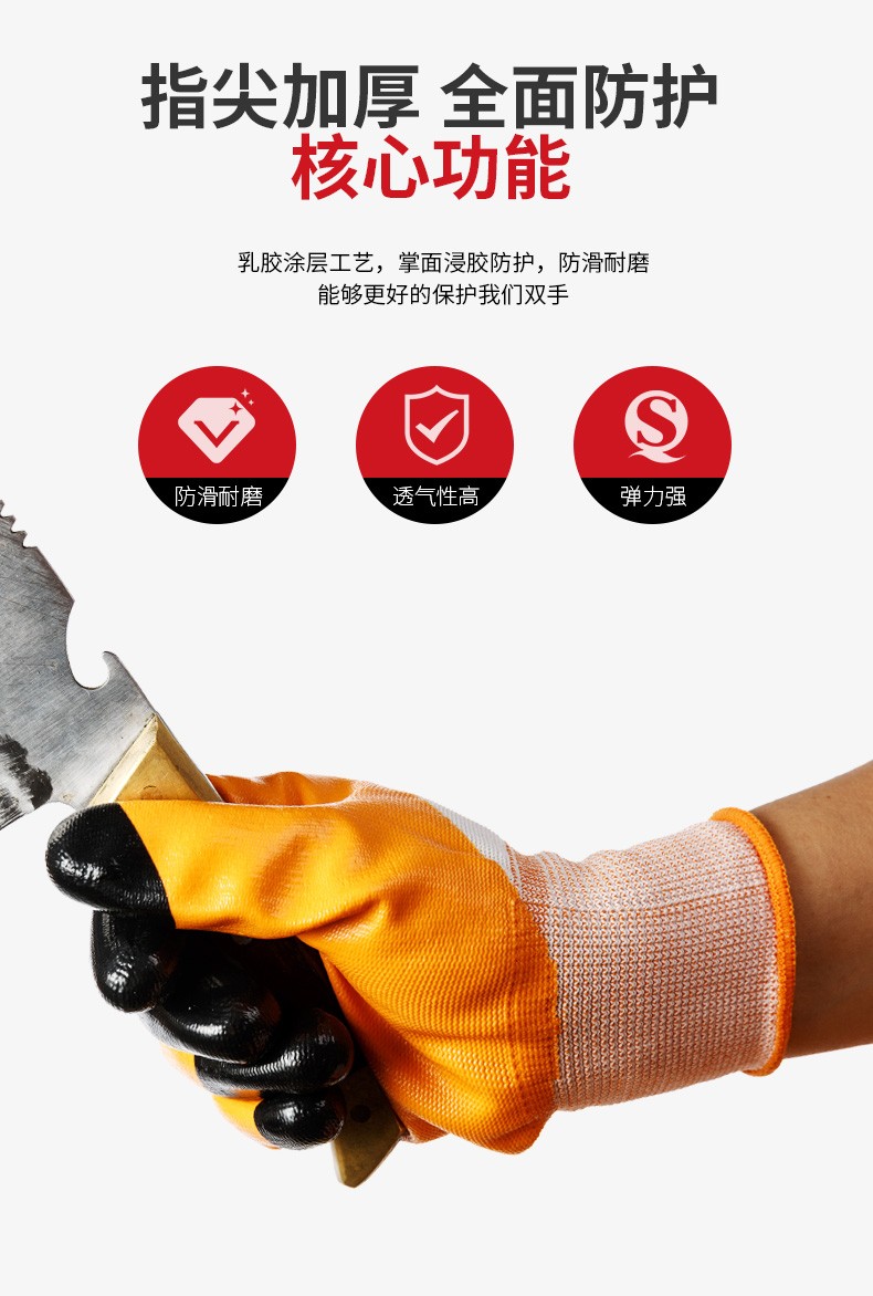 星宇N513半浸耐磨勞保手套圖片6