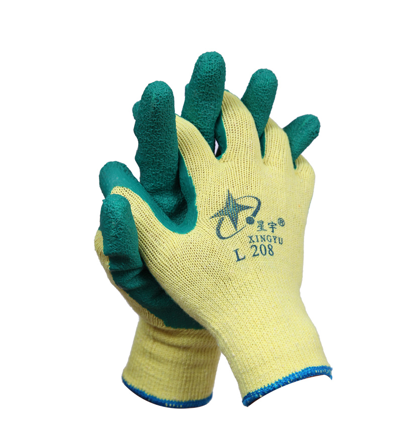 星宇L208紗線皺紋勞保手套圖片8