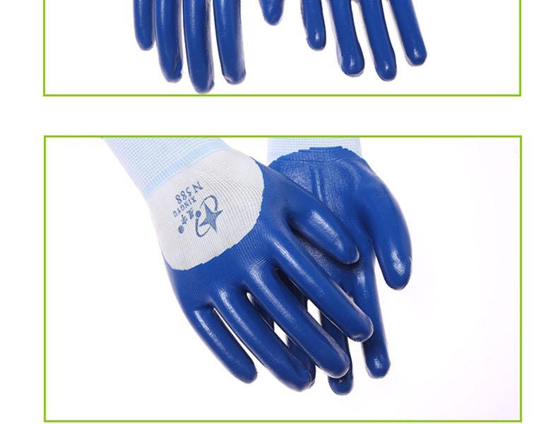 星宇N588十三針白尼龍丁腈勞保手套圖片9