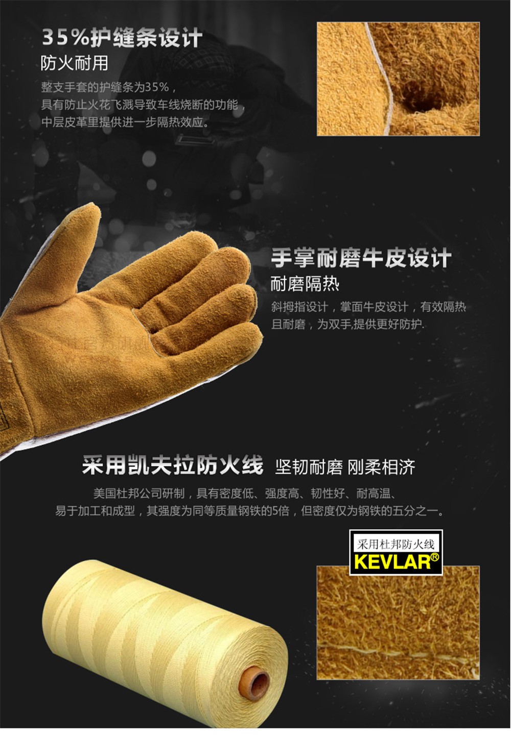 威特仕10-2385-M耐高溫手套圖片3