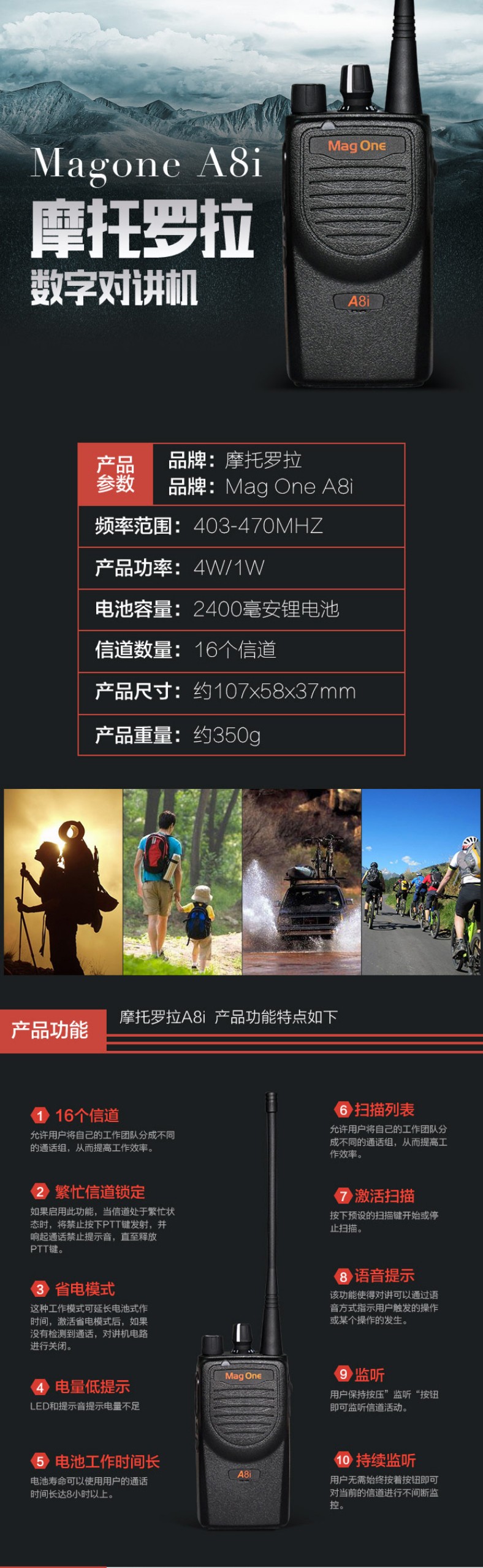 摩托羅拉A8i對講機(jī)圖片3