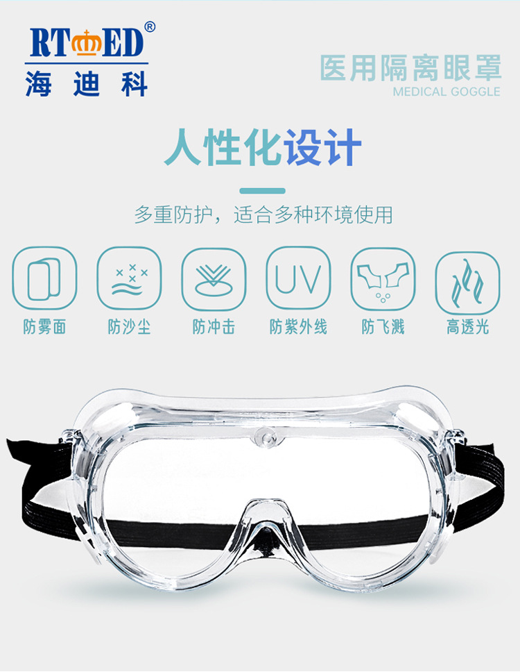 海迪科防霧防噴濺護目鏡圖片2