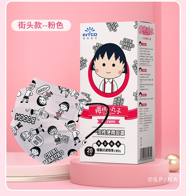 英科MY506-E20I小丸子人臉款一次性口罩圖片11