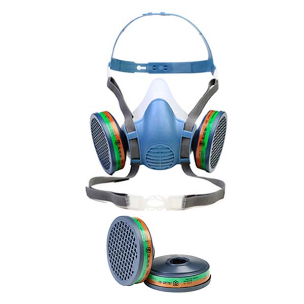 寶順安3601硅膠過濾雙濾盒防毒面具