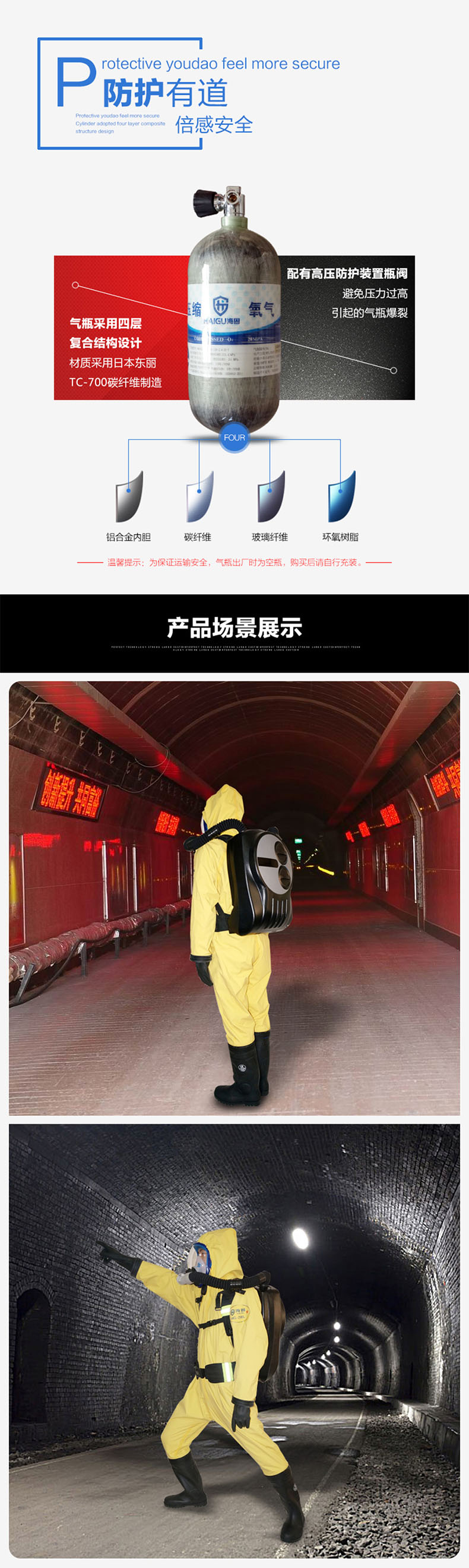 海固RHZYC240 HYZ4C倉式正壓式氧氣呼吸器圖片3