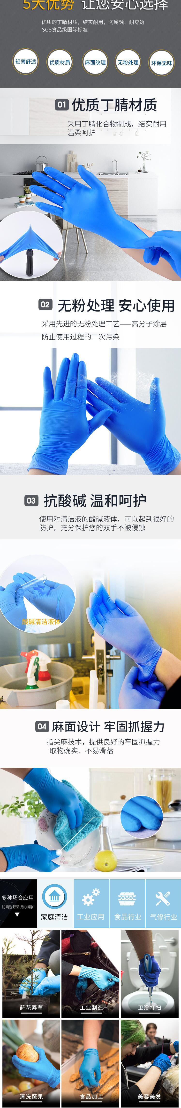 愛馬斯XNFT48100耐油一次性丁腈手套圖片