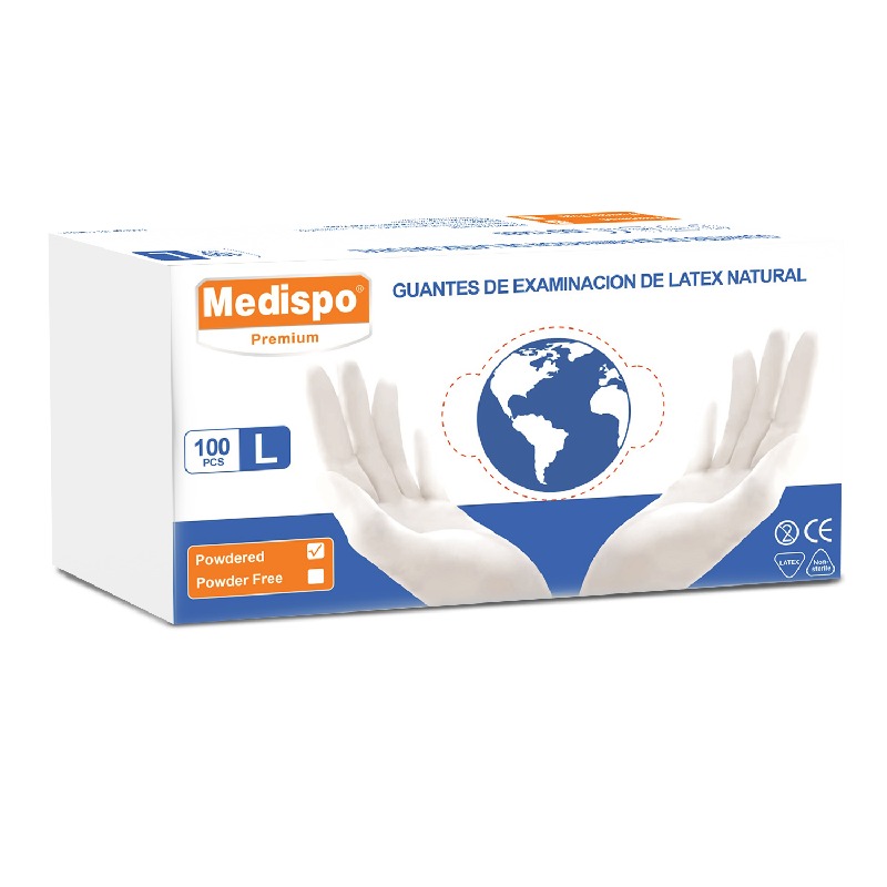 麥迪斯白色一次性橡膠醫用手套圖片