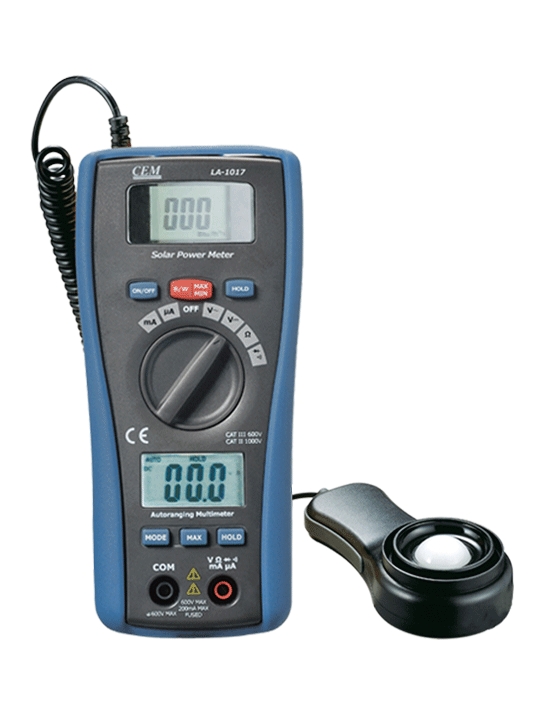 華盛昌LA-1017二合一太陽能功率計萬用表照度計圖片1