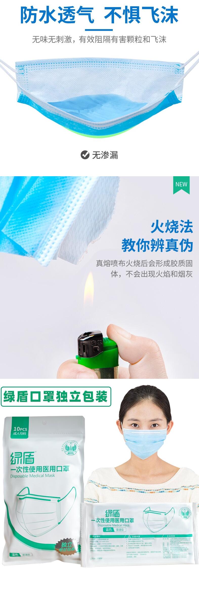 綠盾一次性使用醫用口罩圖片2
