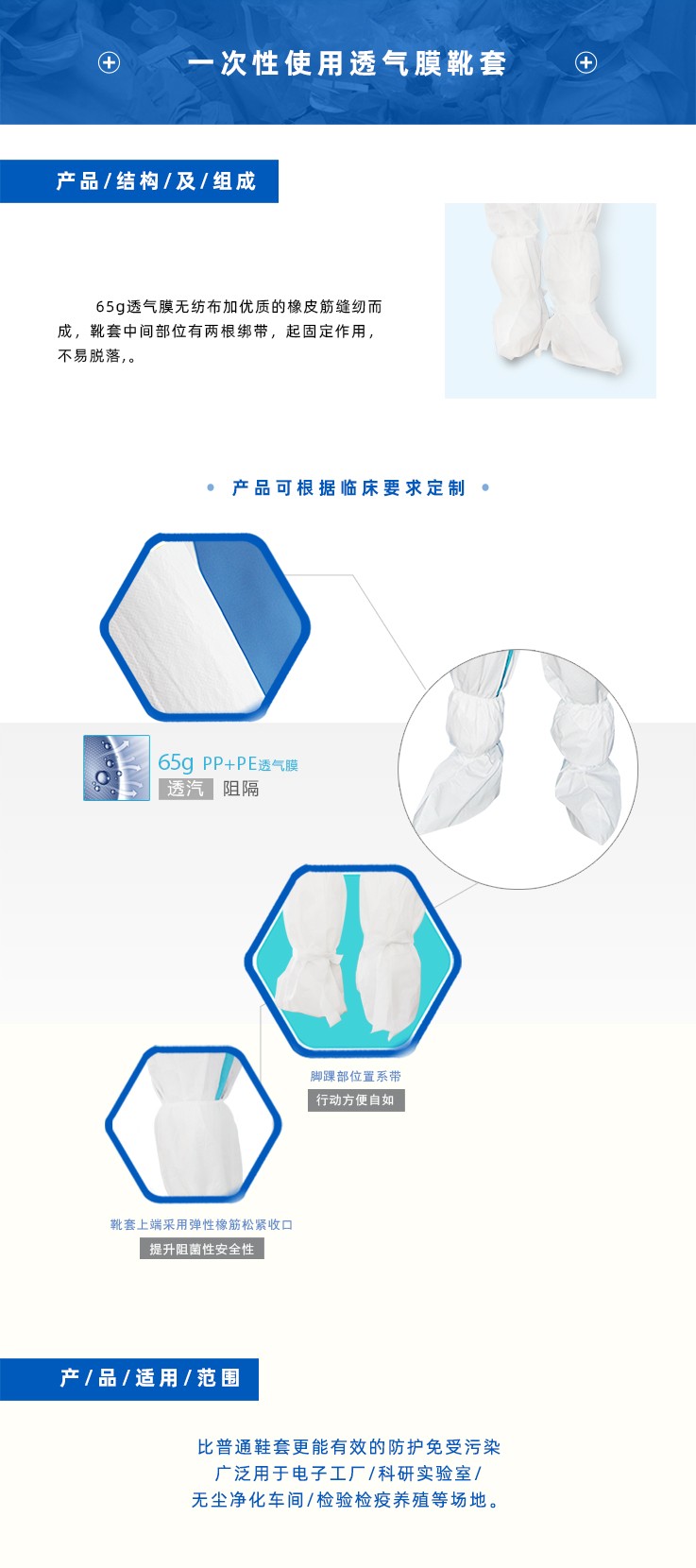高貝斯5016-0034一次性透氣膜靴套圖片