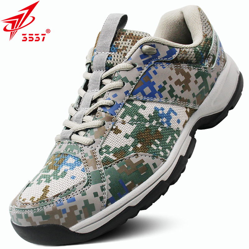 3537迷彩跑鞋輕便低幫減震防滑勞保鞋