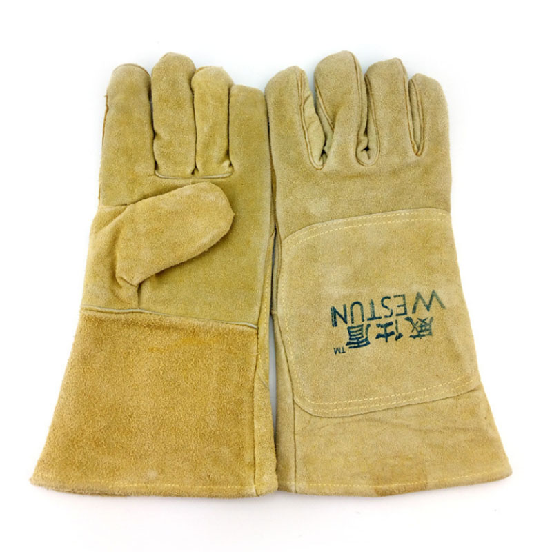 威仕盾G-2118米黃色電焊手套圖片1