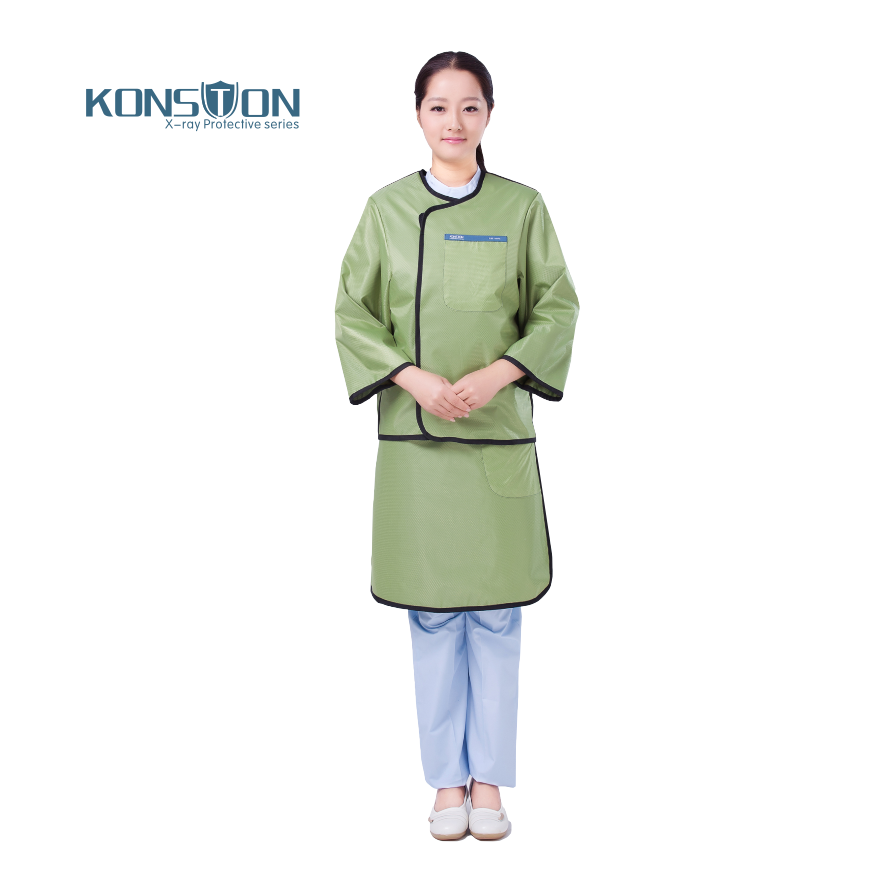 康仕盾LF006A分體雙面式長(zhǎng)袖無(wú)鉛防護(hù)圍裙圖片